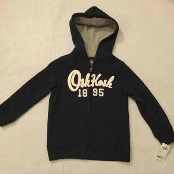 NWT OSHKOSH BGOSH BOYS ZIPPERED HOODIE. SIZE 4 - Picture 1 of 4